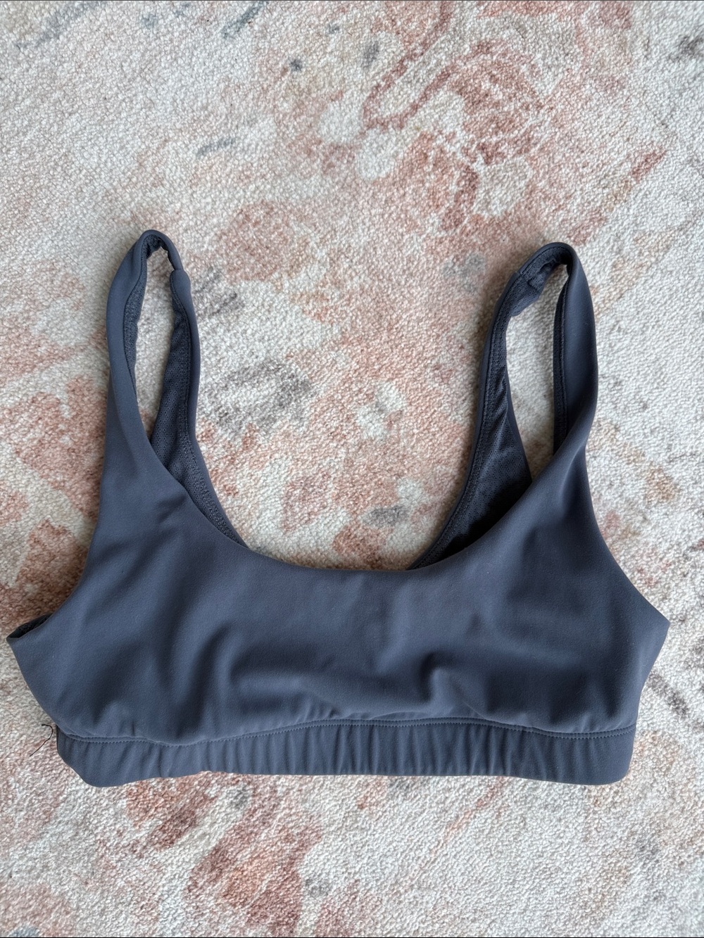 Vuori Scoop Neck Sports Bralette - Charcoal